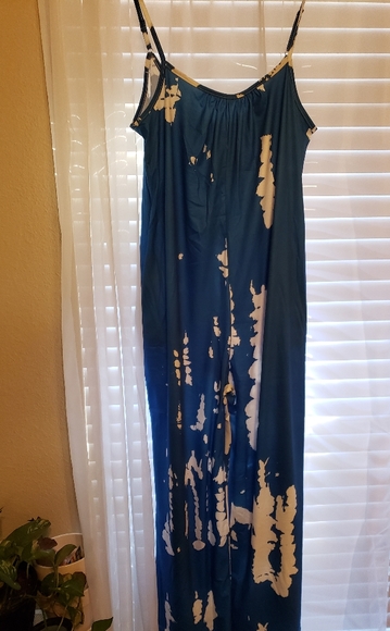 Hope Horizon Blue Tie Dye Sleeveless Romper - Picture 4 of 5